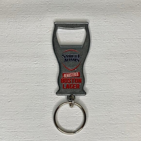 Samuel Adams Boston Lager Advertising Silver Metal Bottle Opener Keychain 4.25" - Picture 2 of 3